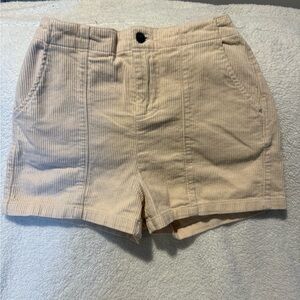 Corduroy cream shorts